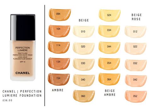 chanel foundation shade guide